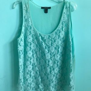 teal tank top